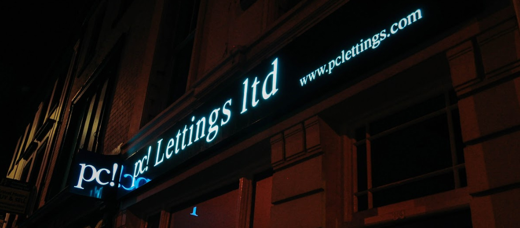 pc Lettings sign, Landlord Services, Barrow and Ulverston