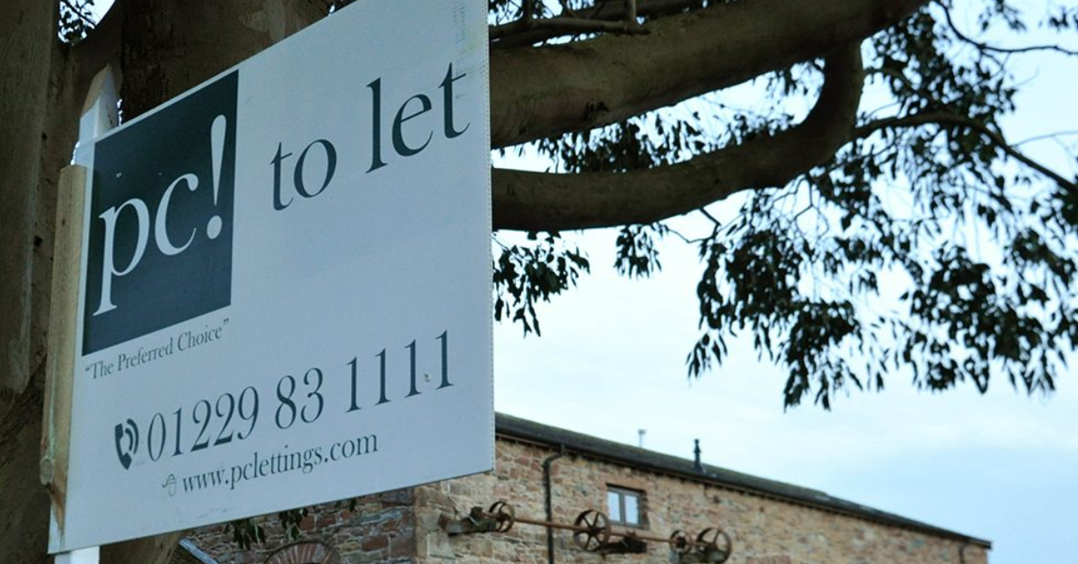 pc Lettings to let sign; pc Lettings, letting agents, Barrow and Ulverston